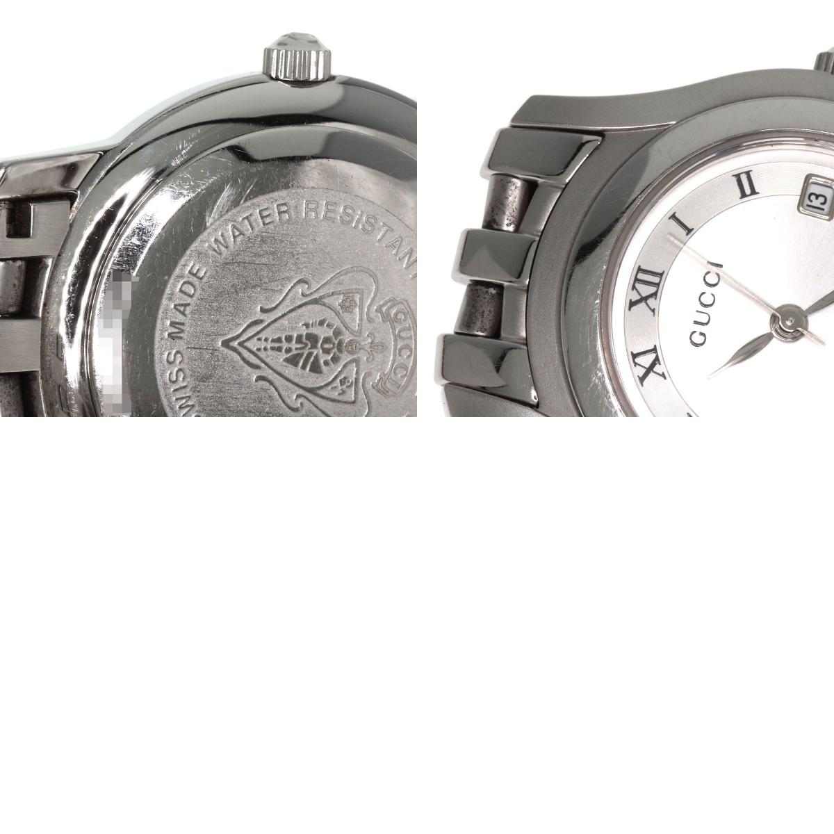 GUCCI Round face Watches 5500L Stainless Steel/Stainless Steel Ladies