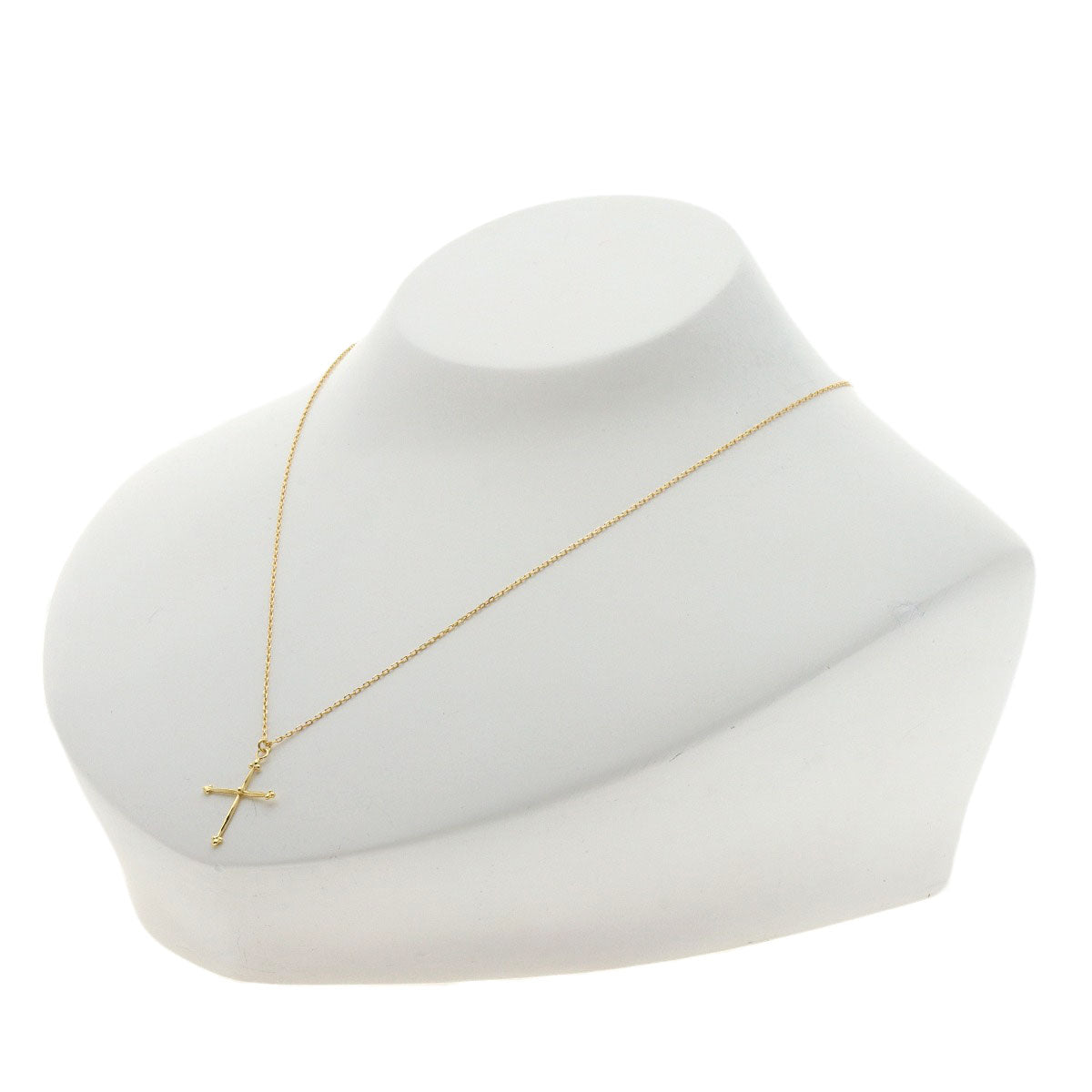 AHKAH Necklace Spindleigh Cross K18 Yellow Gold Ladies