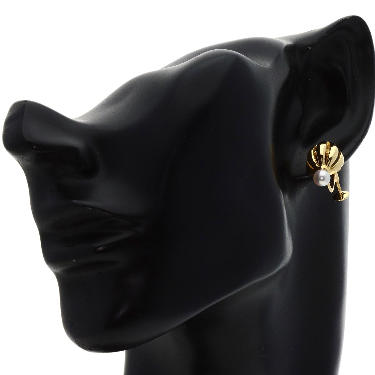 MIKIMOTO Earring Pearl Pearl K18 Yellow Gold Ladies