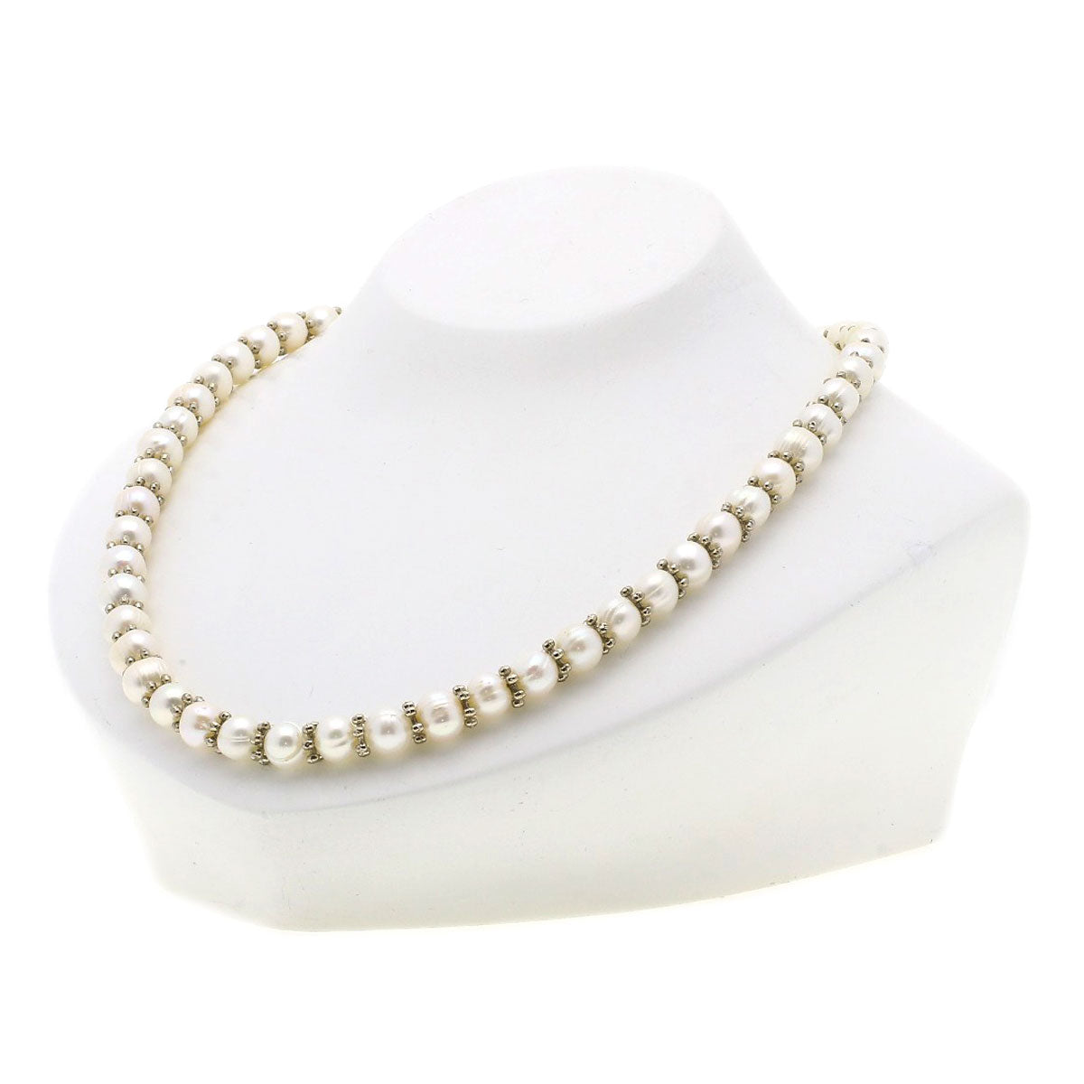 Pearl Pearl Necklace Metal 46.3g Ladies