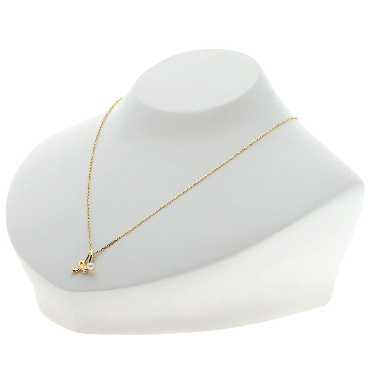 TASAKI Necklace Initial A Pearl Pearl K18 Yellow Gold Ladies