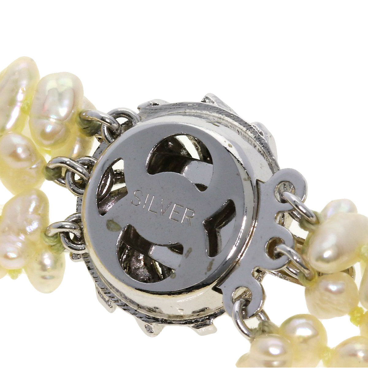 Freshwater Pearl Pearl 5-strand Bracelet 2-piece set Necklace Silver 83.2g Ladies