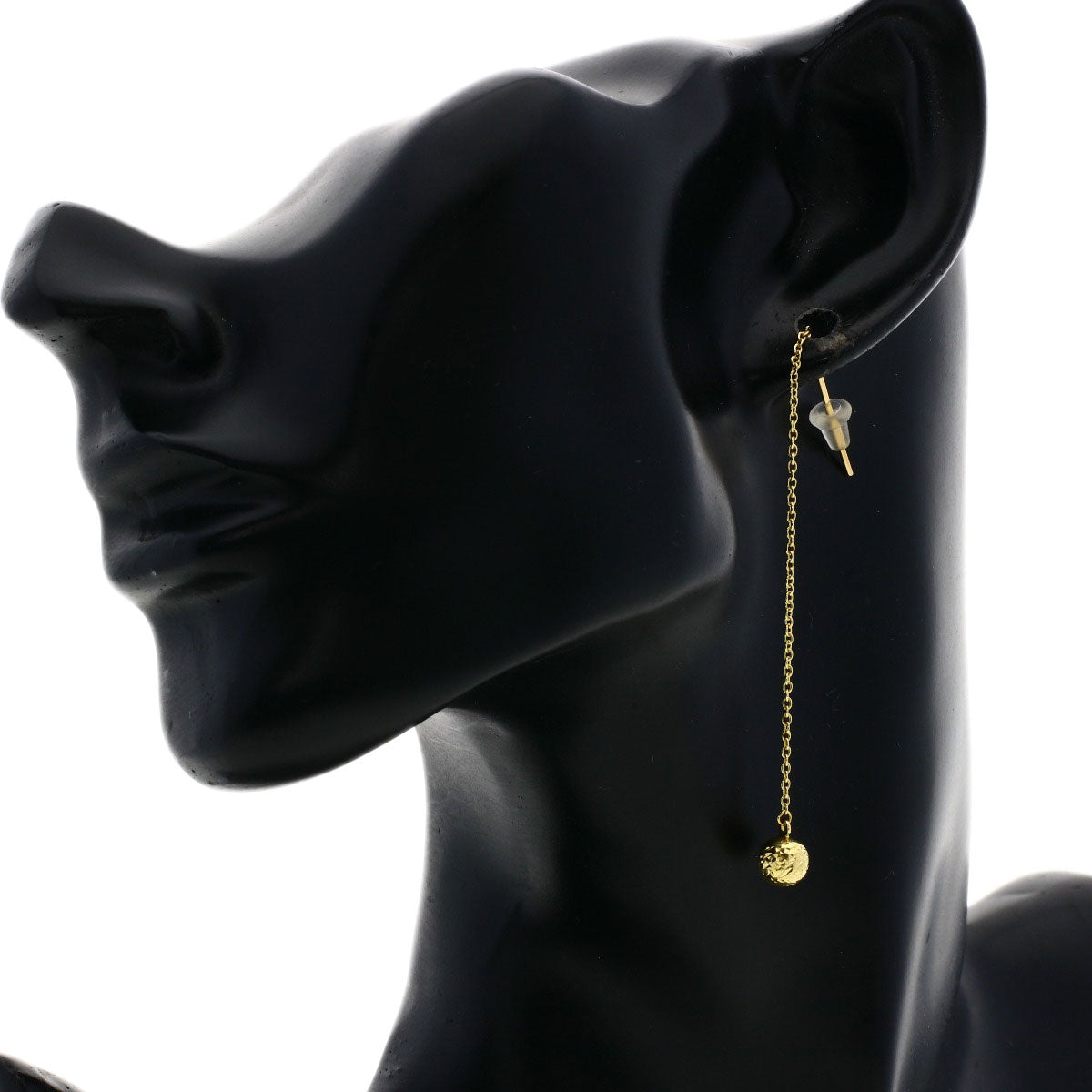 Chain earring K18 Yellow Gold 1.3g Ladies