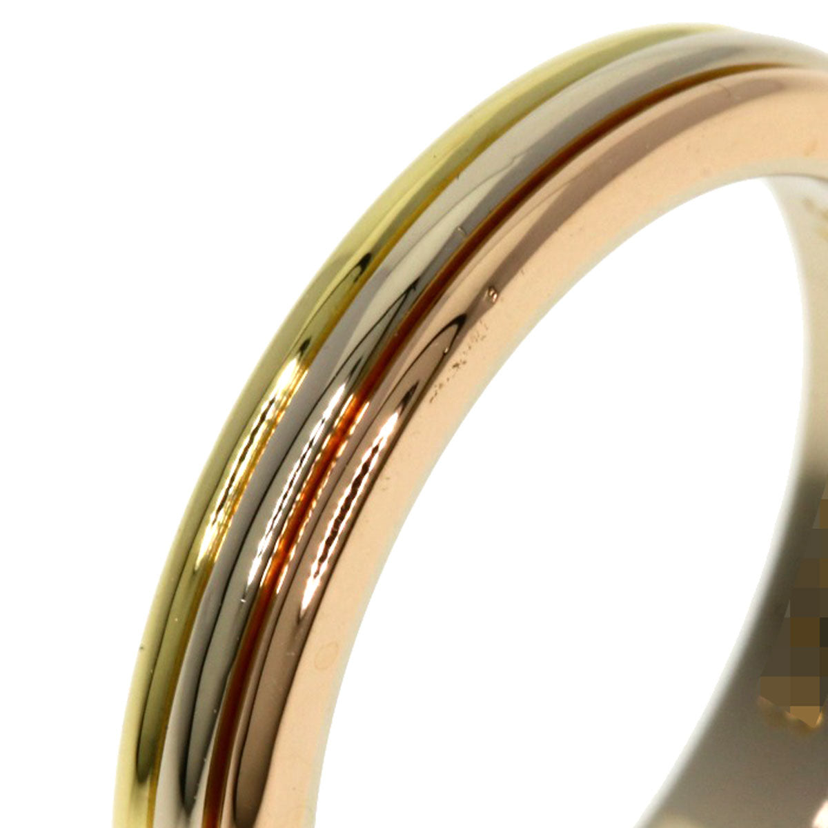 CARTIER Ring Three colors # 46 K18 Yellow Gold K18 White GoldLadies