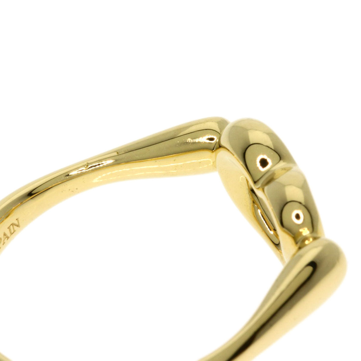 TIFFANY&Co. Ring Open Heart Diamond K18 Yellow Gold Ladies