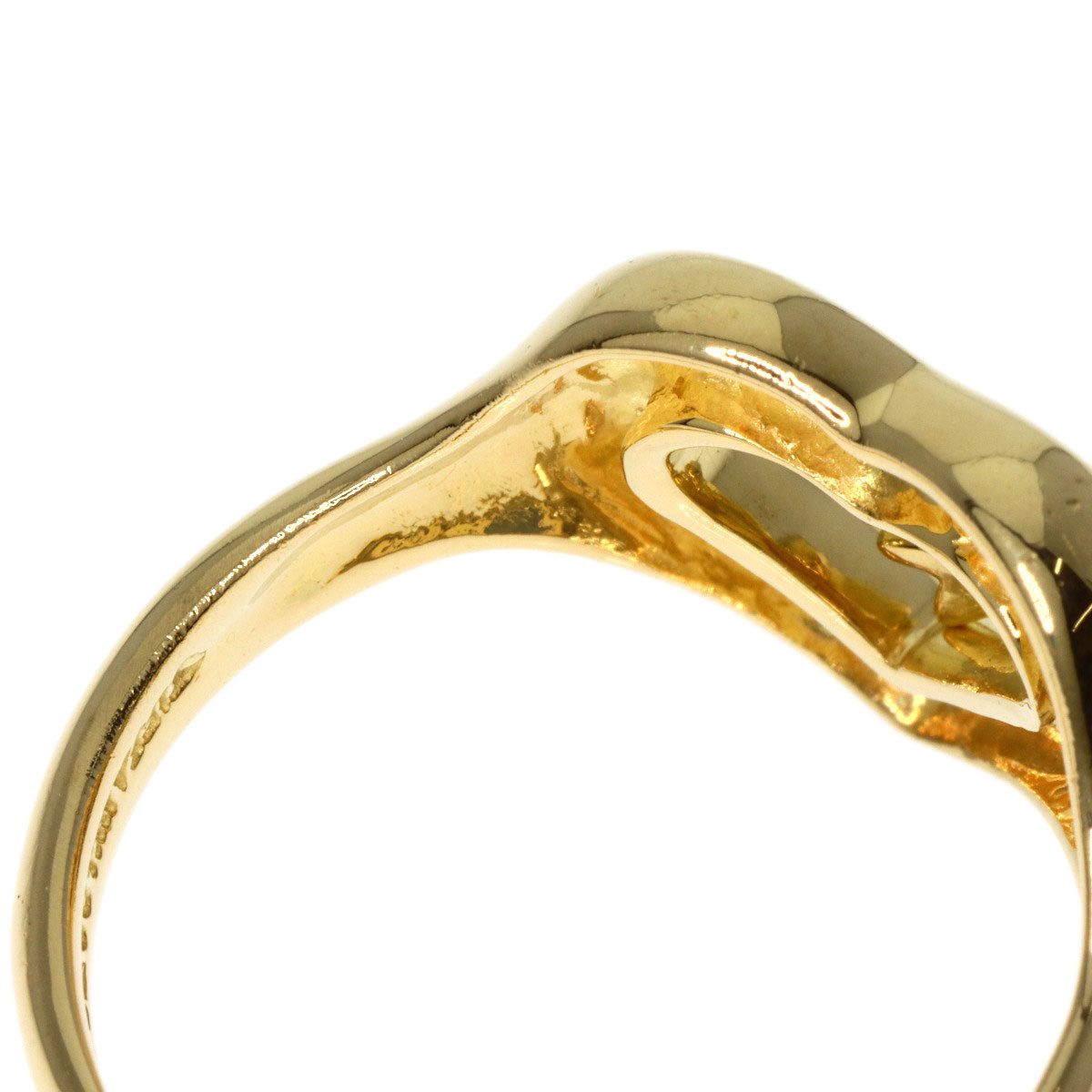 TIFFANY&Co. Ring Heart ribbon K18 Yellow Gold Ladies