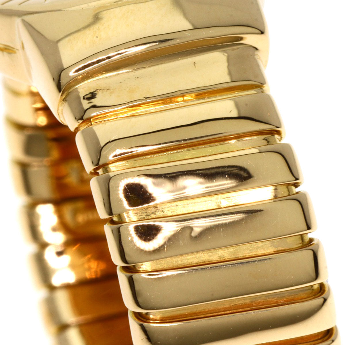BVLGARI Ring Tubogas Onyx K18 Yellow Gold Ladies