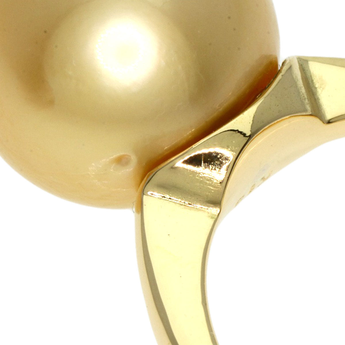 Golden Pearl Pearl Ring K18 Yellow Gold 7.3g Ladies