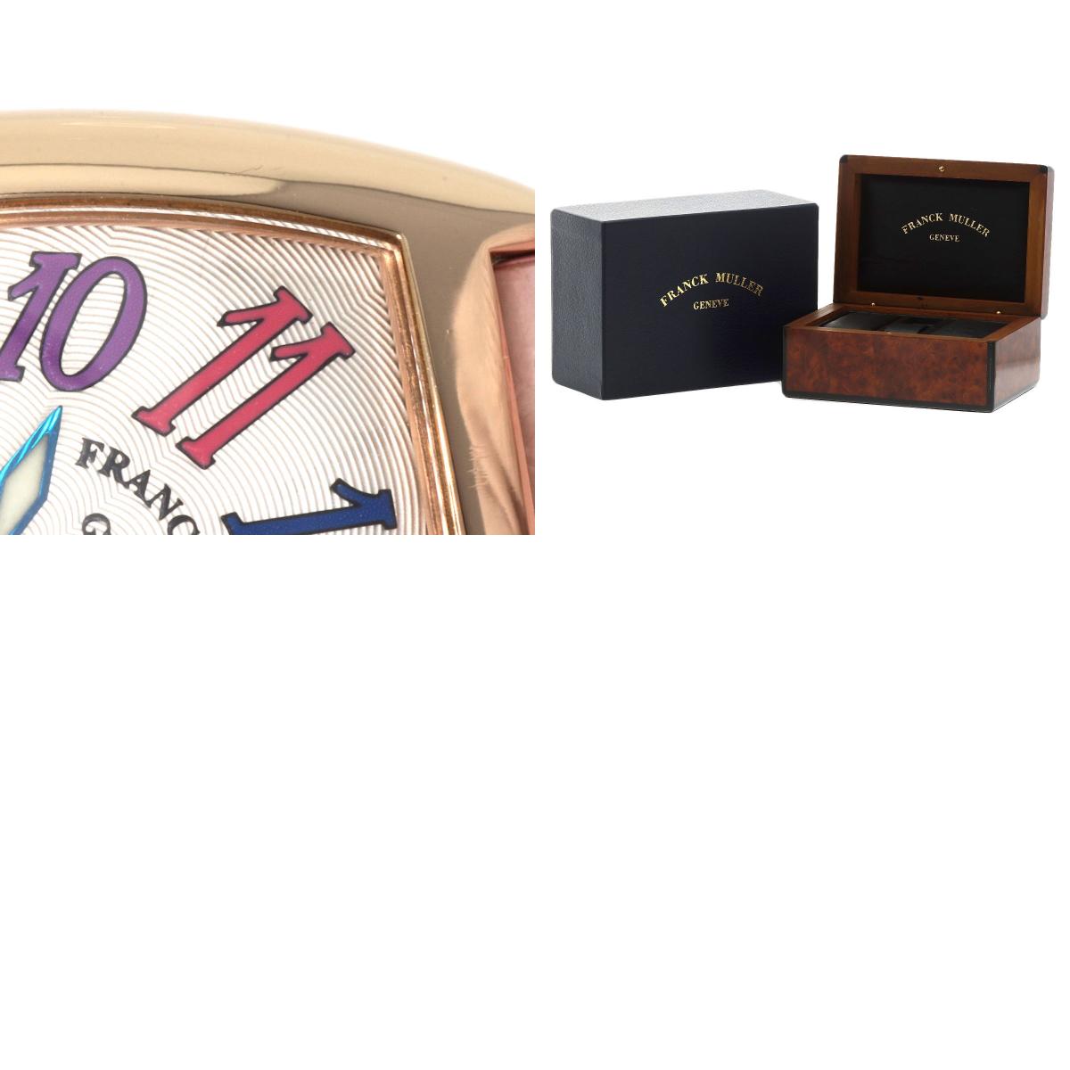 FRANCK MULLER TONNEAU CURVEX Color Dream Watches 1750S6 K18 Pink Gold/Leather Ladies