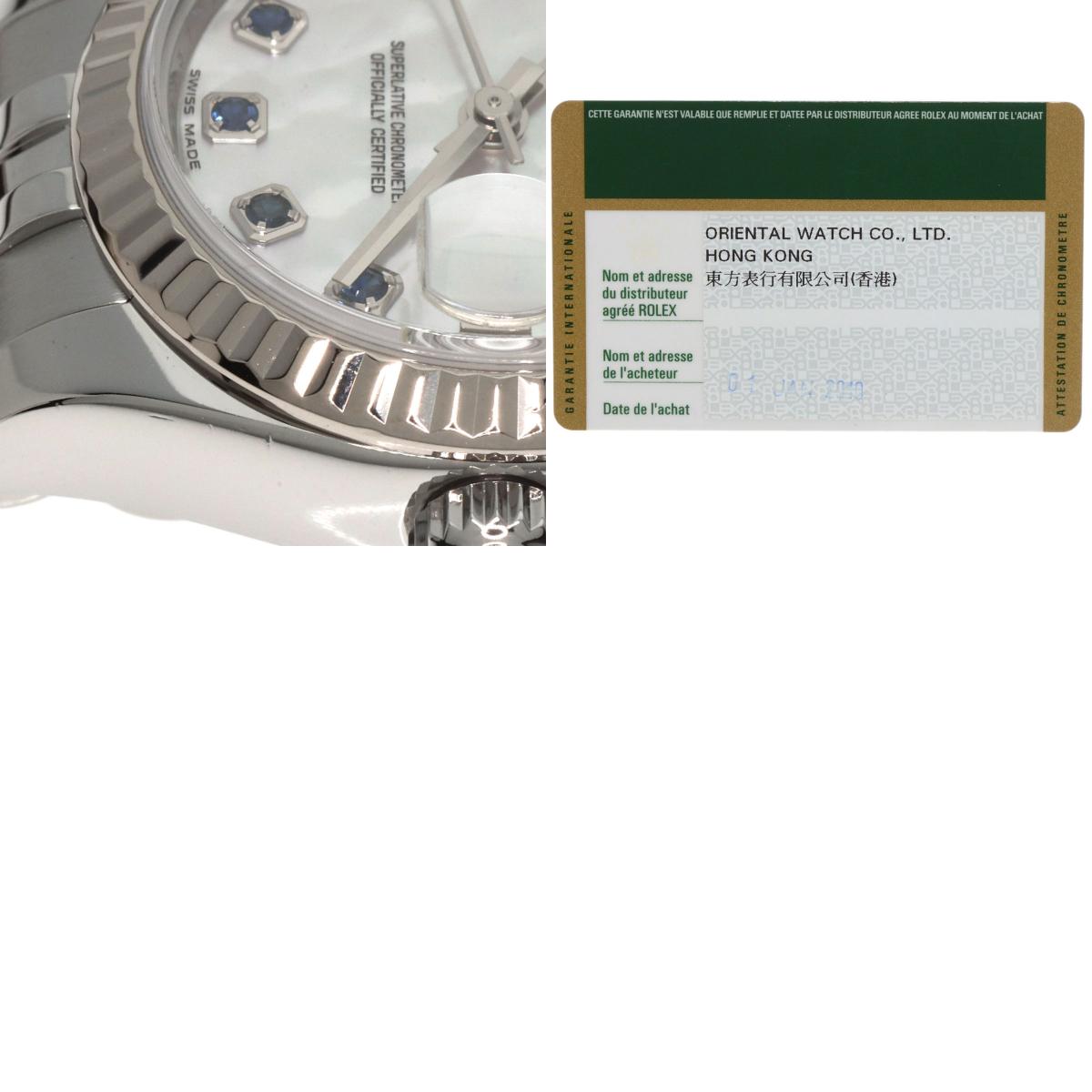ROLEX Datejust 10P Sapphire Watches 179174NGS Stainless Steel/Stainless Steel Ladies