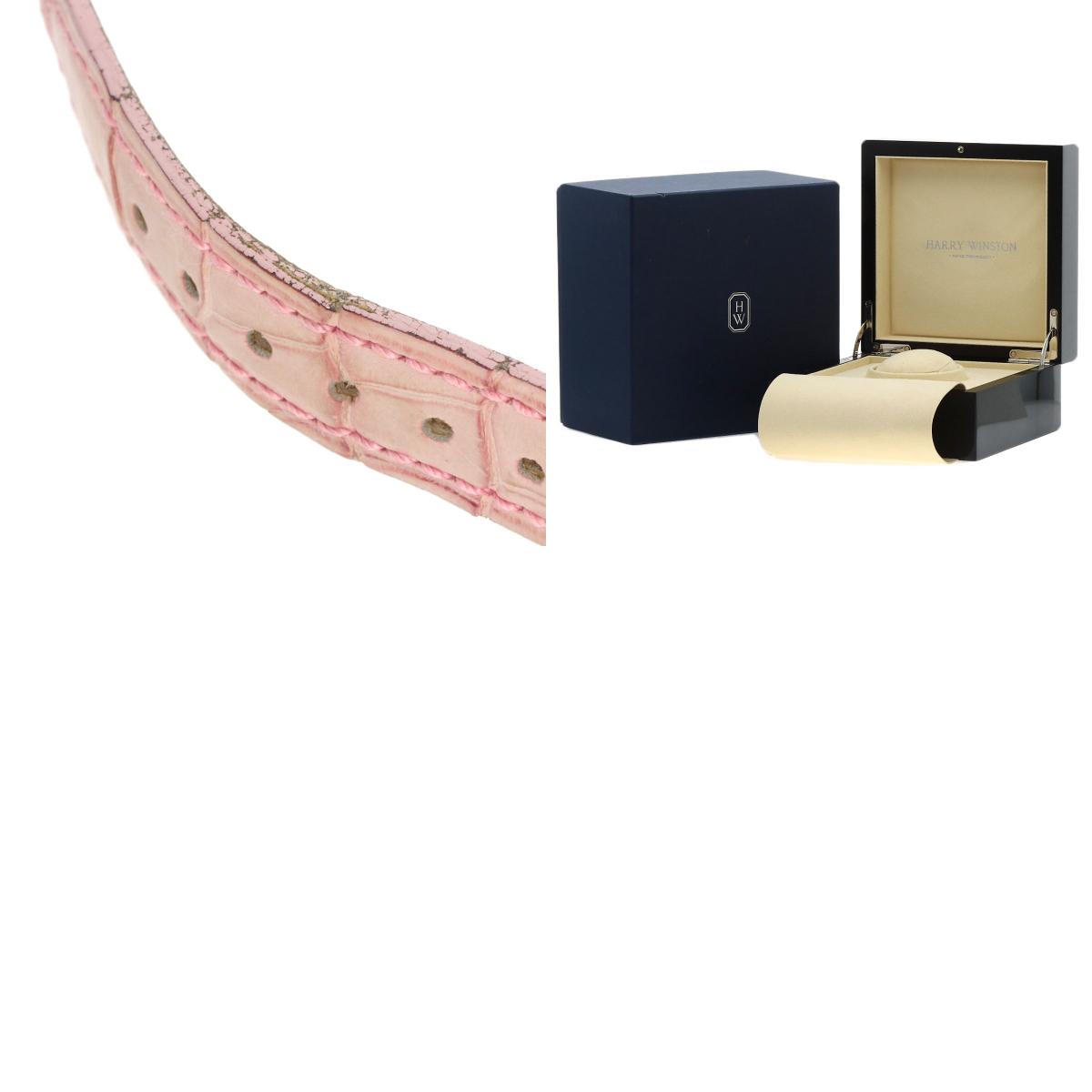 HARRY WINSTON Avenue C Watches 330LQW K18 White Gold/Leather Ladies