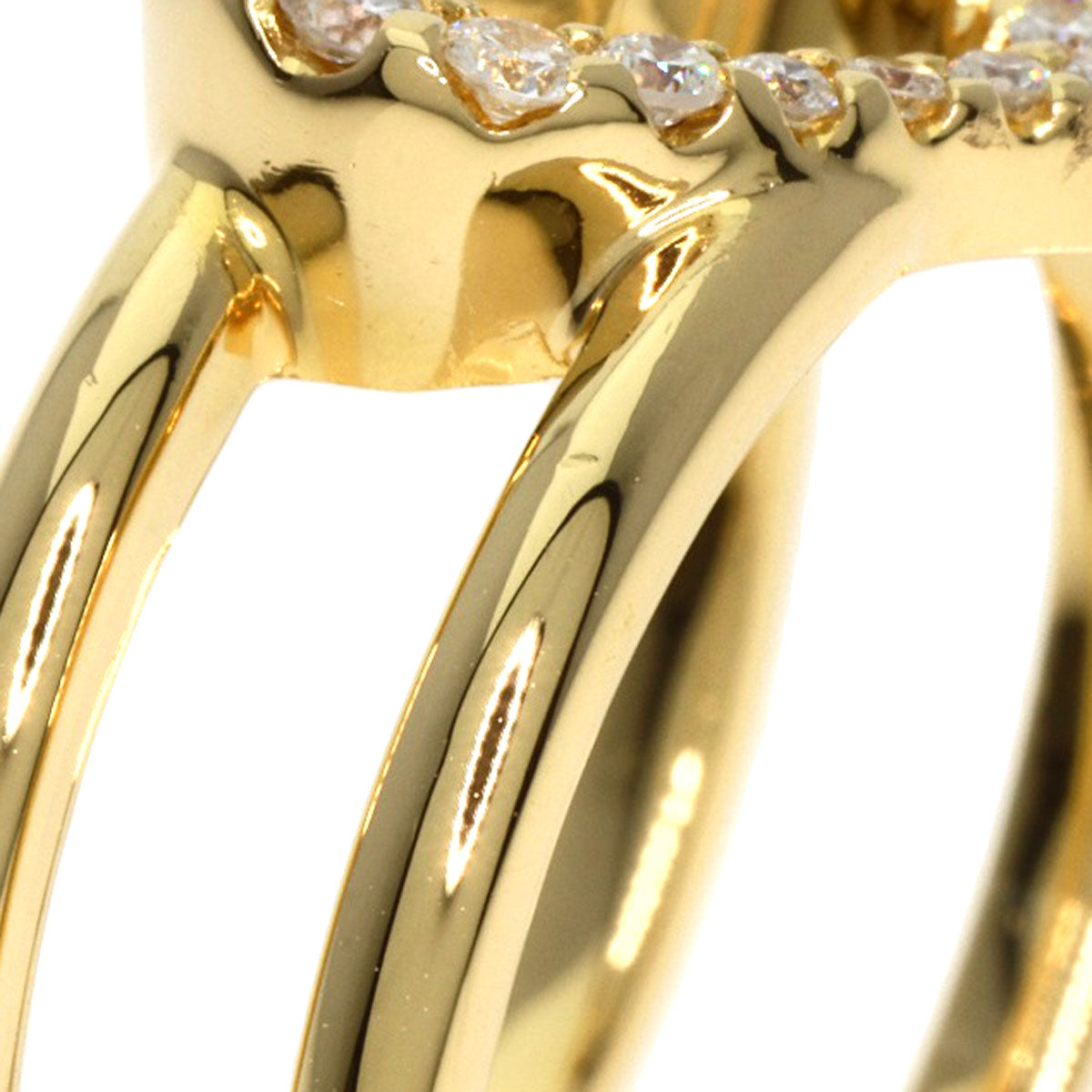 Ponte Vecchio Ring Heart Diamond K18 Yellow Gold Ladies