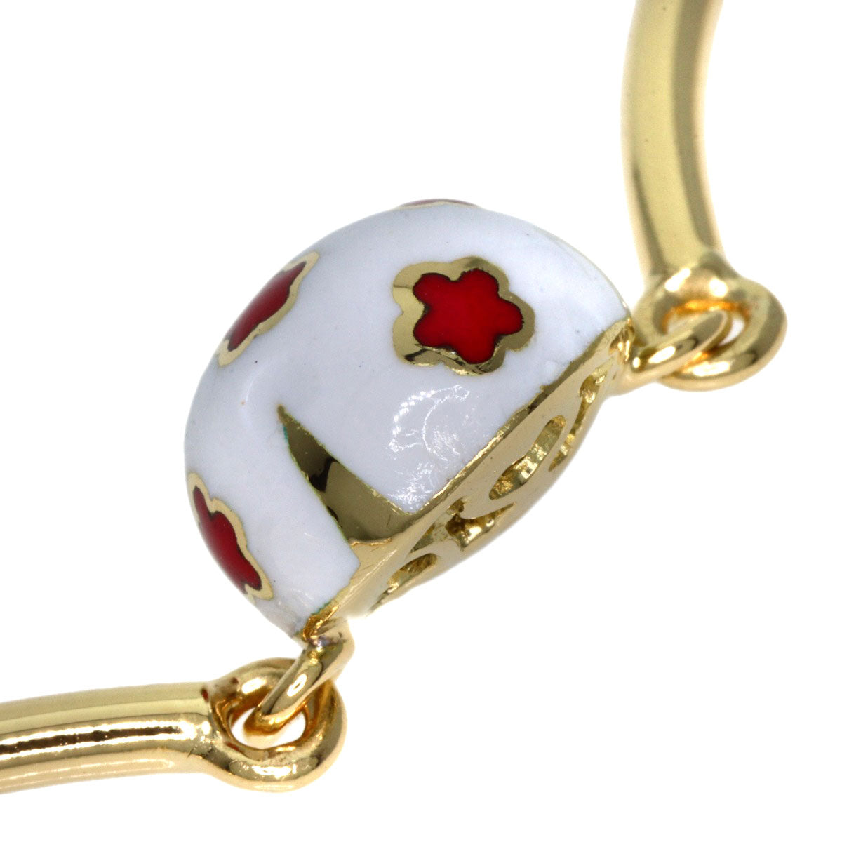 Ponte Vecchio Bracelet Ladybug Enamel K18 Yellow Gold Ladies