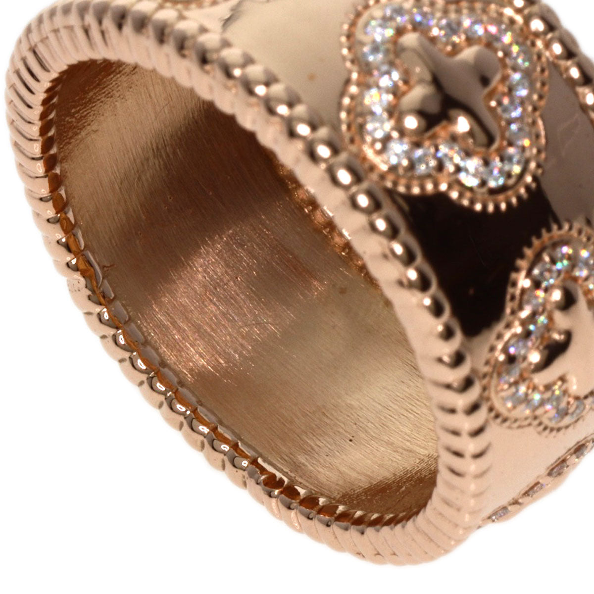 0.4ct Diamond Ring K18 Pink Gold 15.3g Ladies