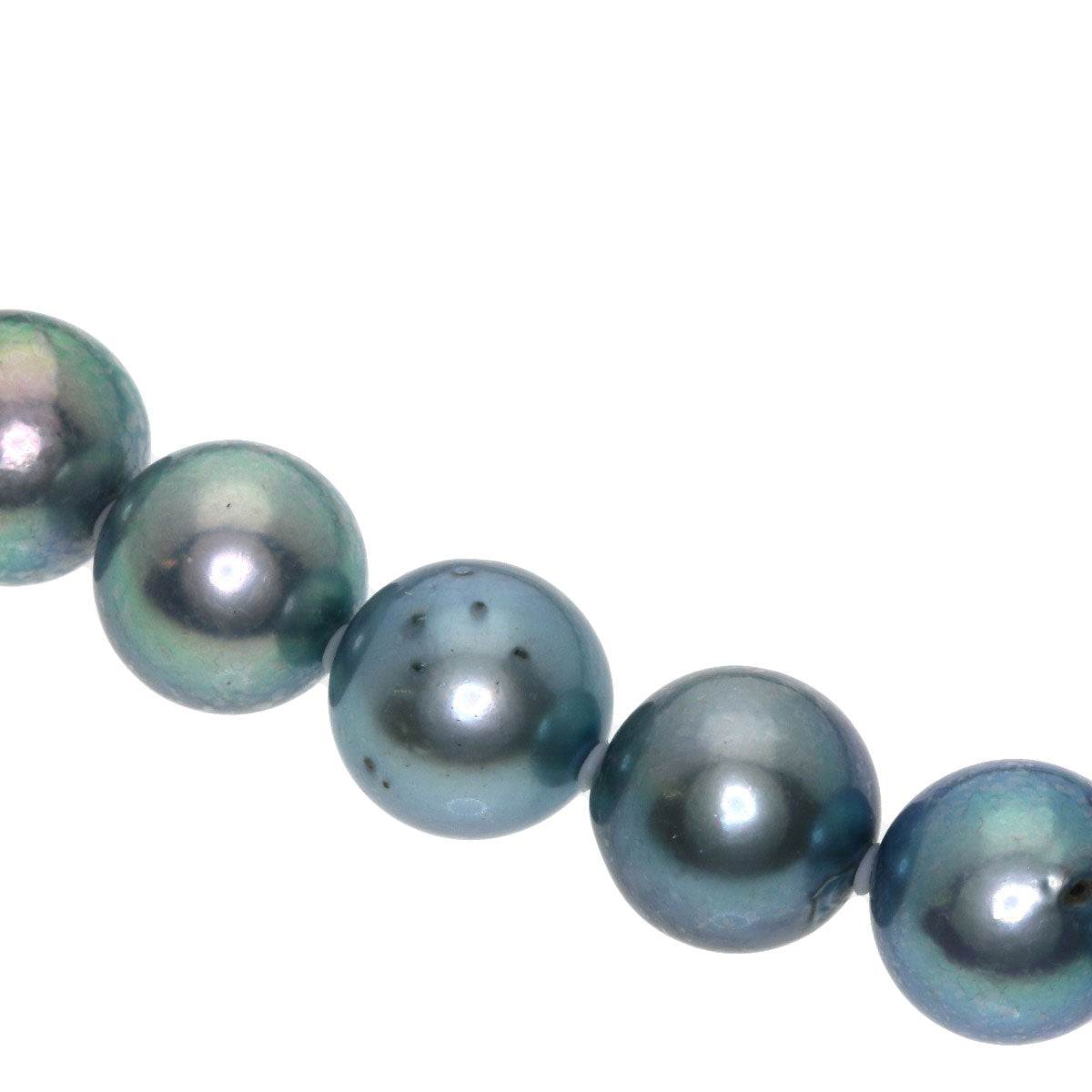 Akoya Blue Pearl Pearl Necklace Silver 53.2g Ladies
