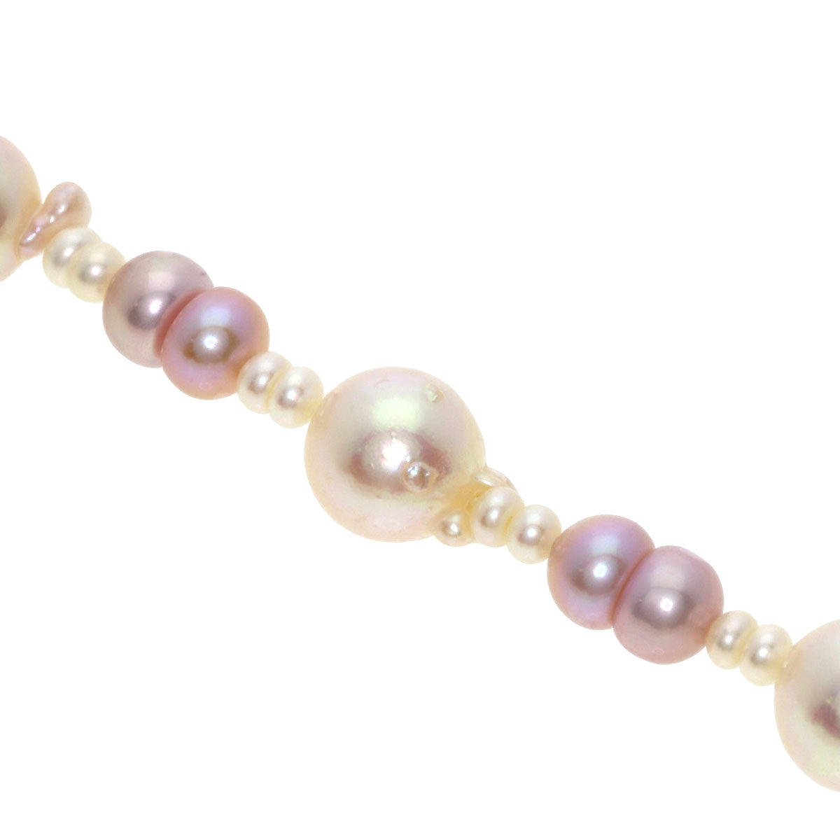 Freshwater Pearl Akoya Baroque Pearl Necklace Silver 56g Ladies