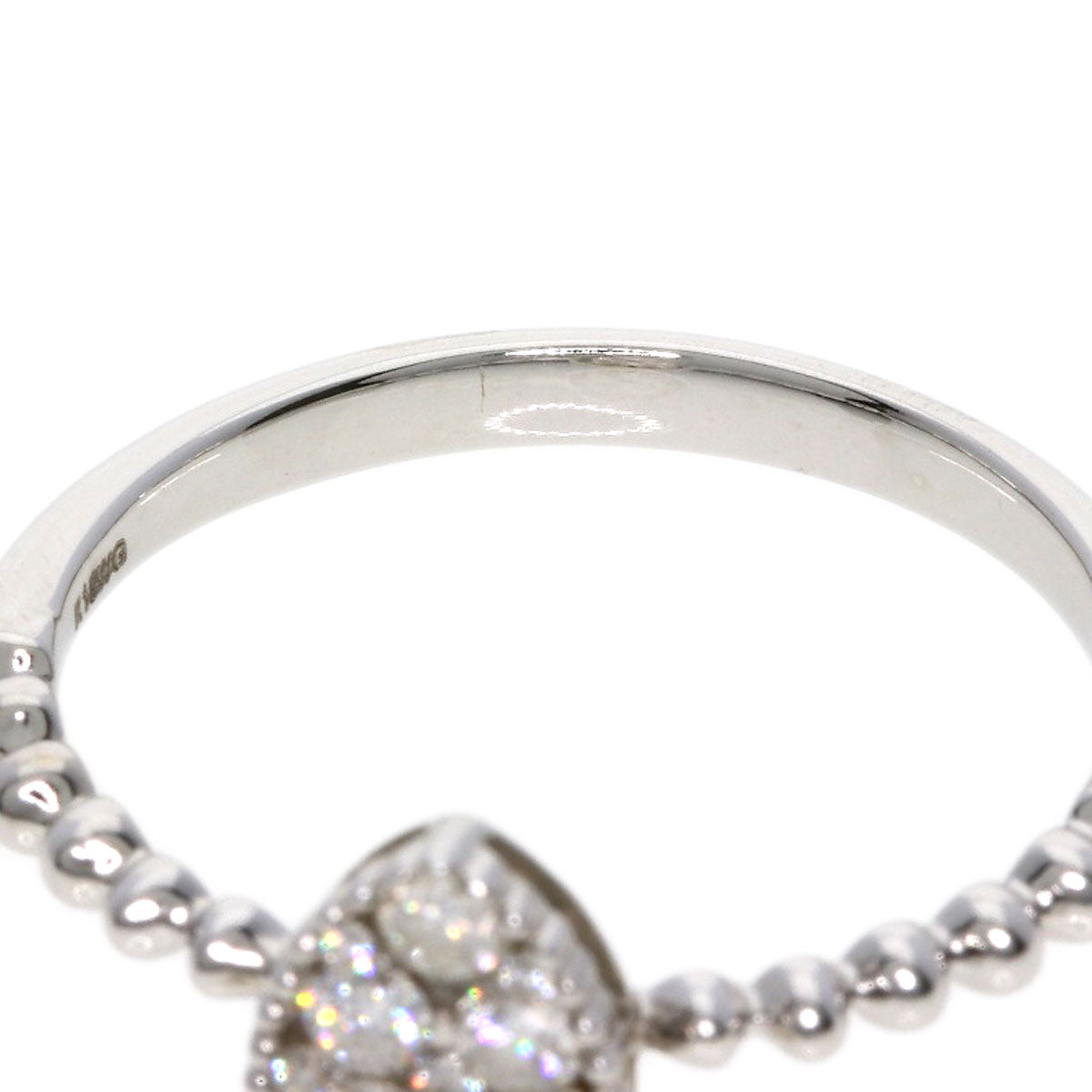 0.25ct Diamond Ring K18 White Gold 1.8g Ladies