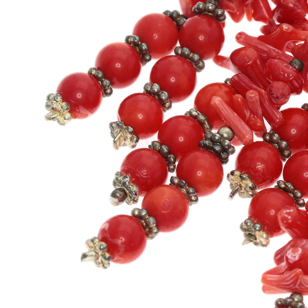 Coral Coral Black Coral 5-piece Necklace Metal 227.2g Ladies