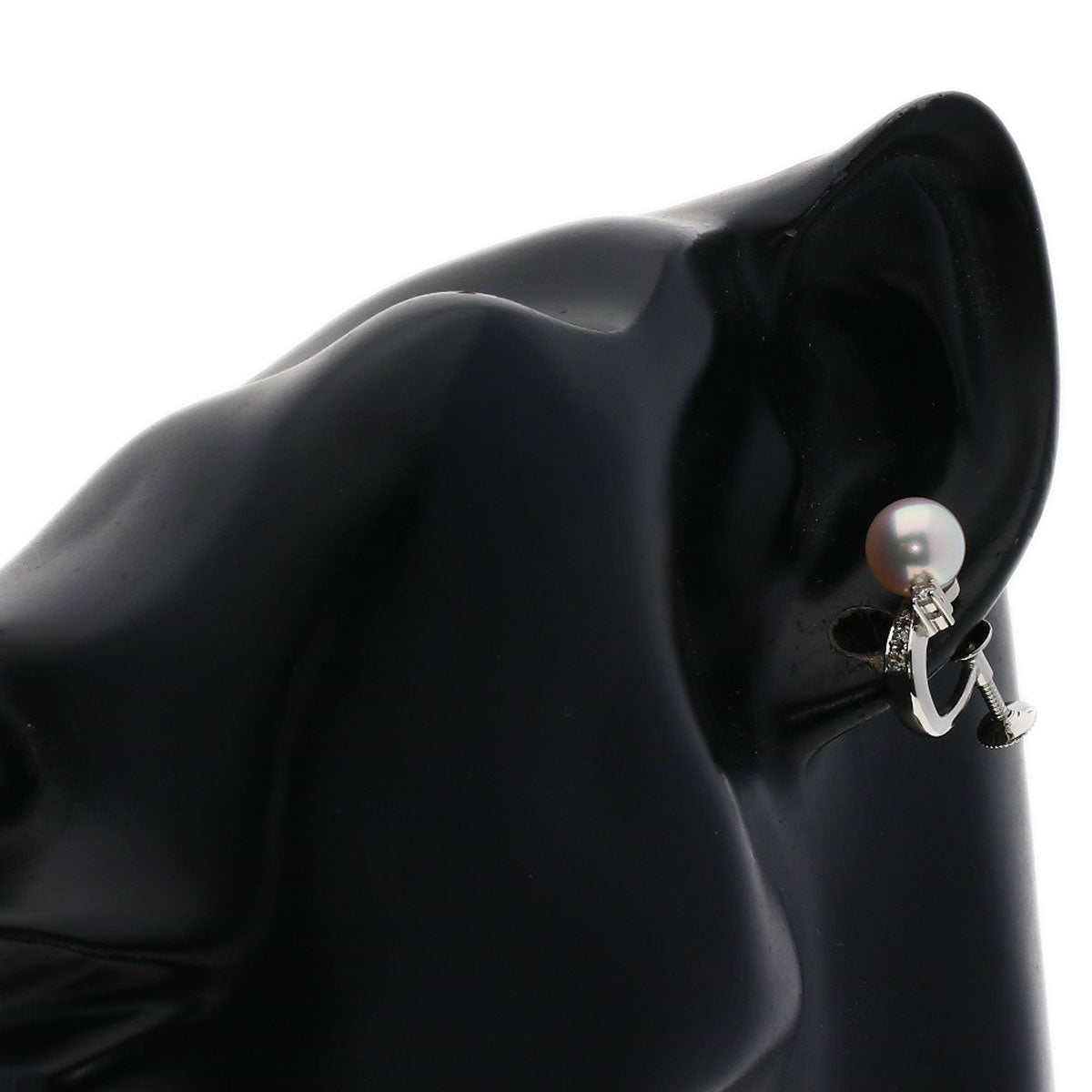 TASAKI Earring Pearl Pearl Diamond Platinum PT900 Ladies