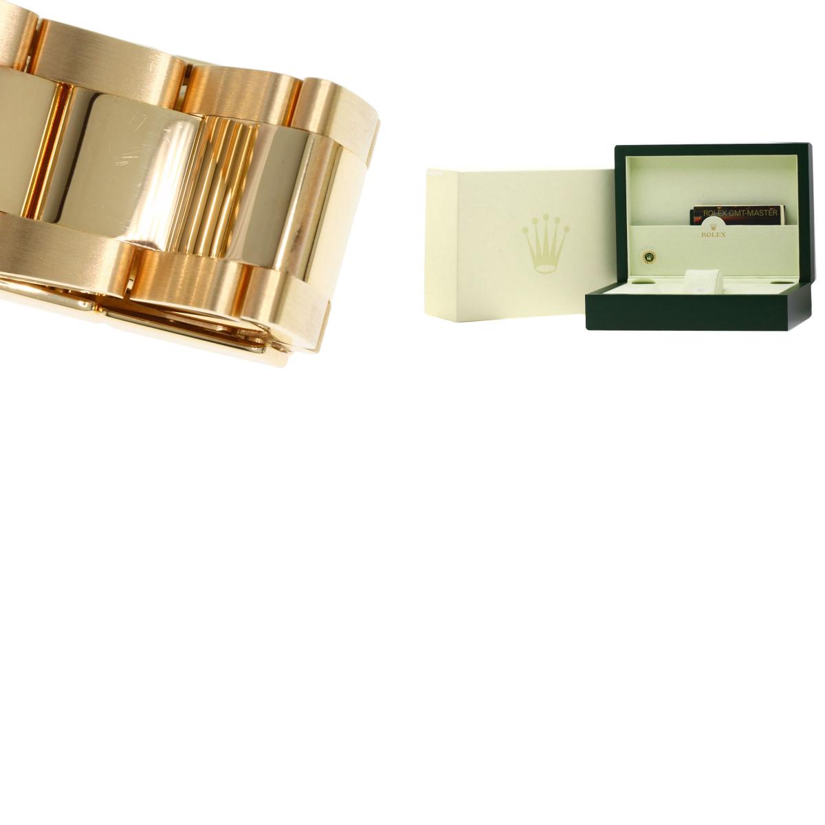 ROLEX GMT Master 2 Baguette Diamond Ruby Sapphire Watches 116758SARU K18 Yellow Gold/18K Yellow Gold mens