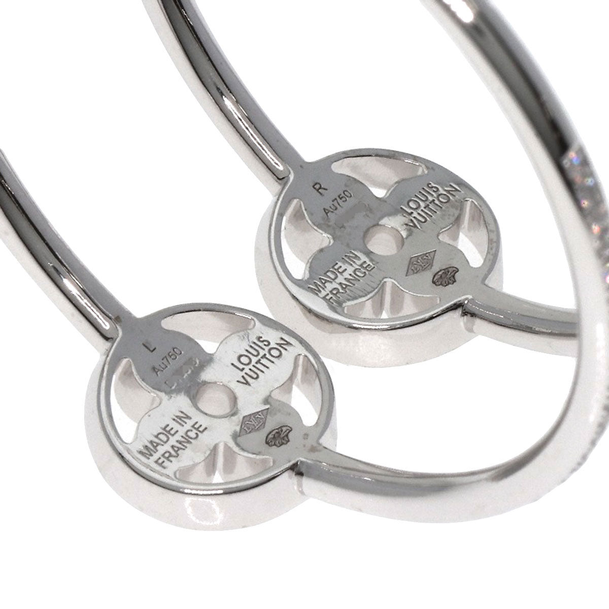 LOUIS VUITTON earring Hoop Earrings Ldylle Blossom Diamond K18 White Gold Ladies