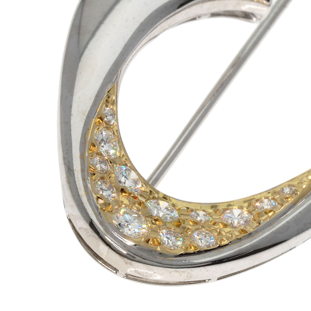 MIKIMOTO Brooch Diamond K18 White Gold K14Ladies