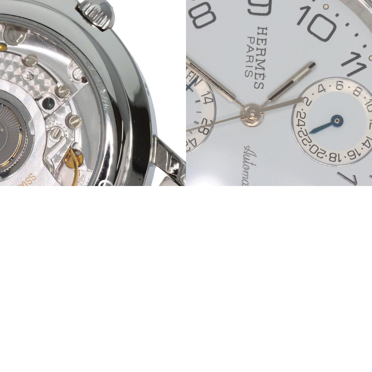 HERMES Clipper Power Reserve Watches CL5.710 Stainless Steel/Leather mens