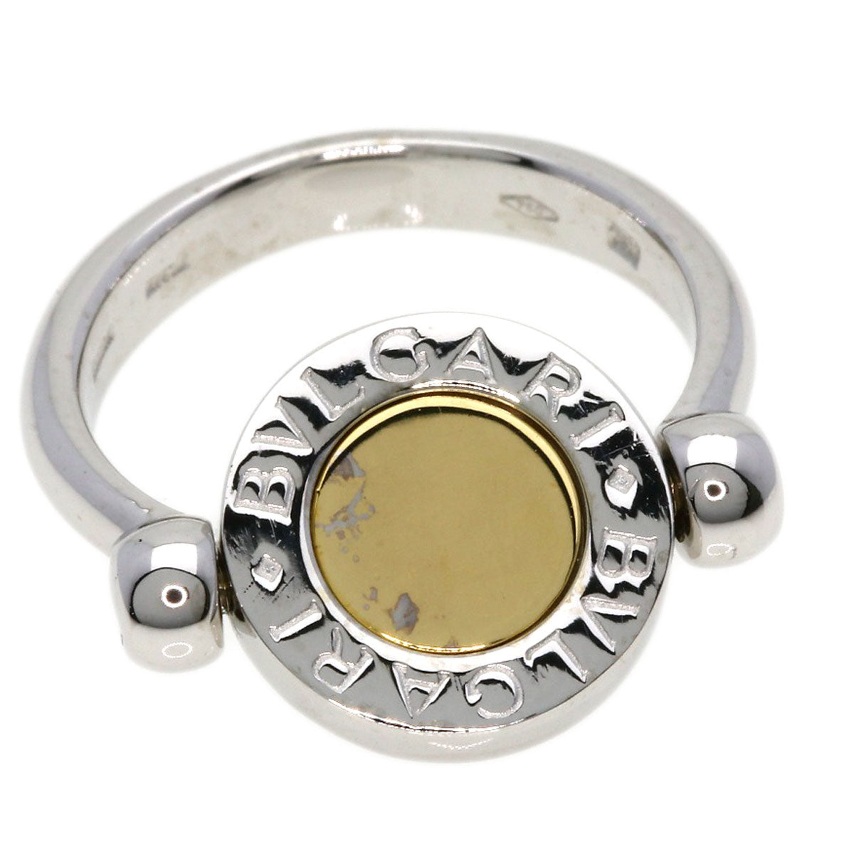 BVLGARI Ring BVLGARI BVLGARI Flip Onyx K18 White Gold 18K Yellow GoldLadies