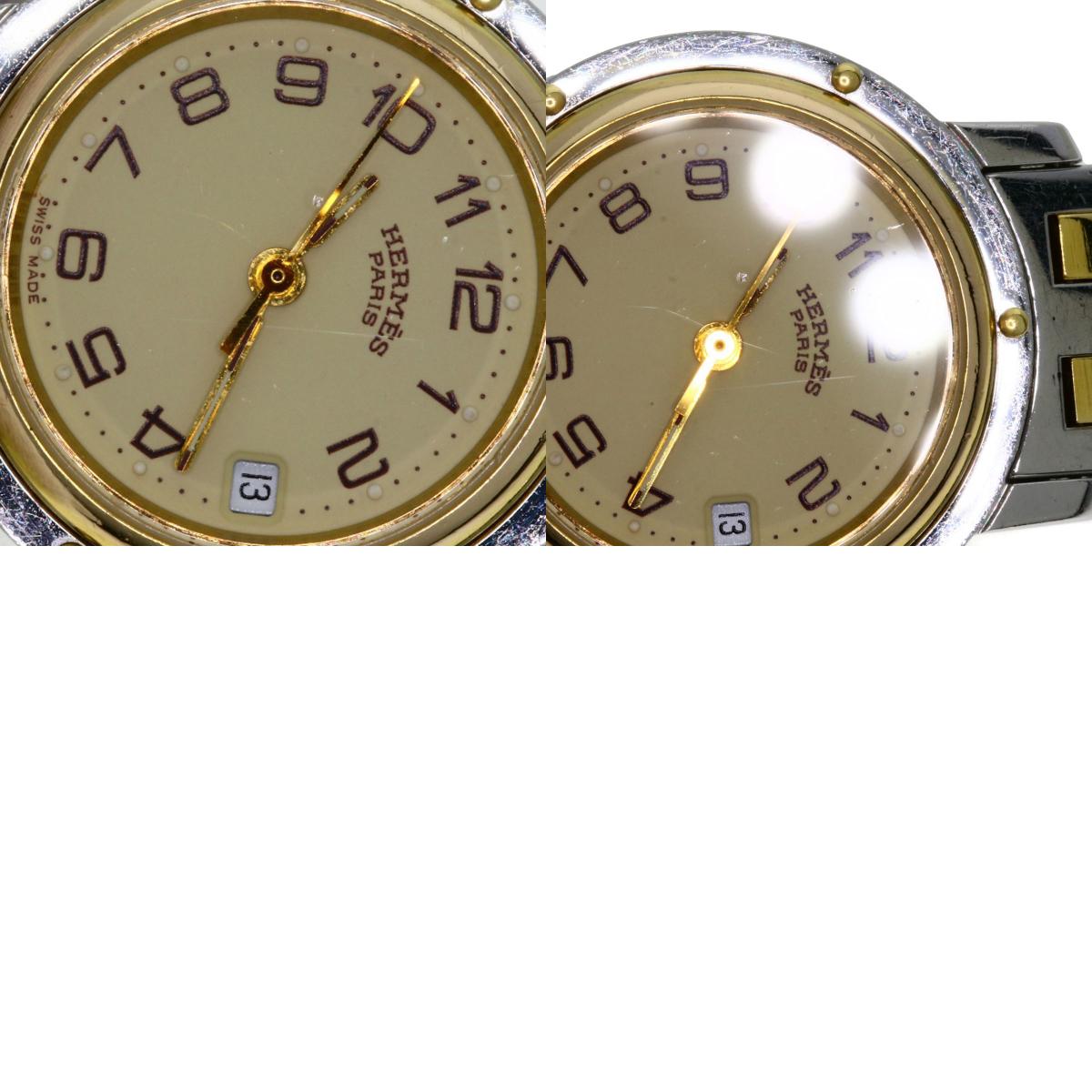 HERMES Clipper Watches CL3.240 Stainless Steel/SSxGP Ladies