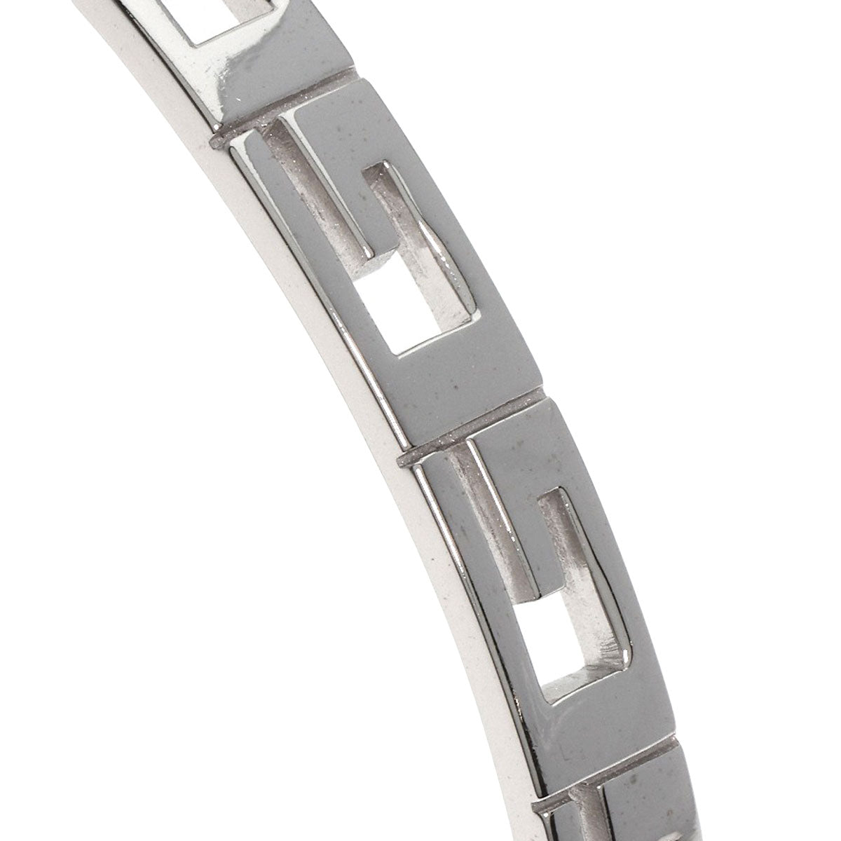 GUCCI Bracelet Bangle G logo #18 K18 White Gold Ladies