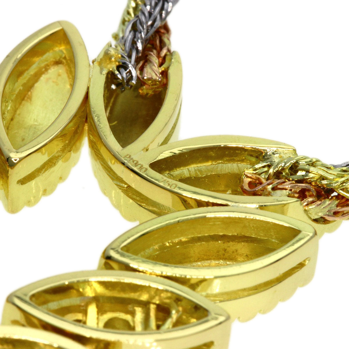 0.6ct Diamond Necklace Platinum PT900 18K Pink Gold 36.1g�E½@Ladies