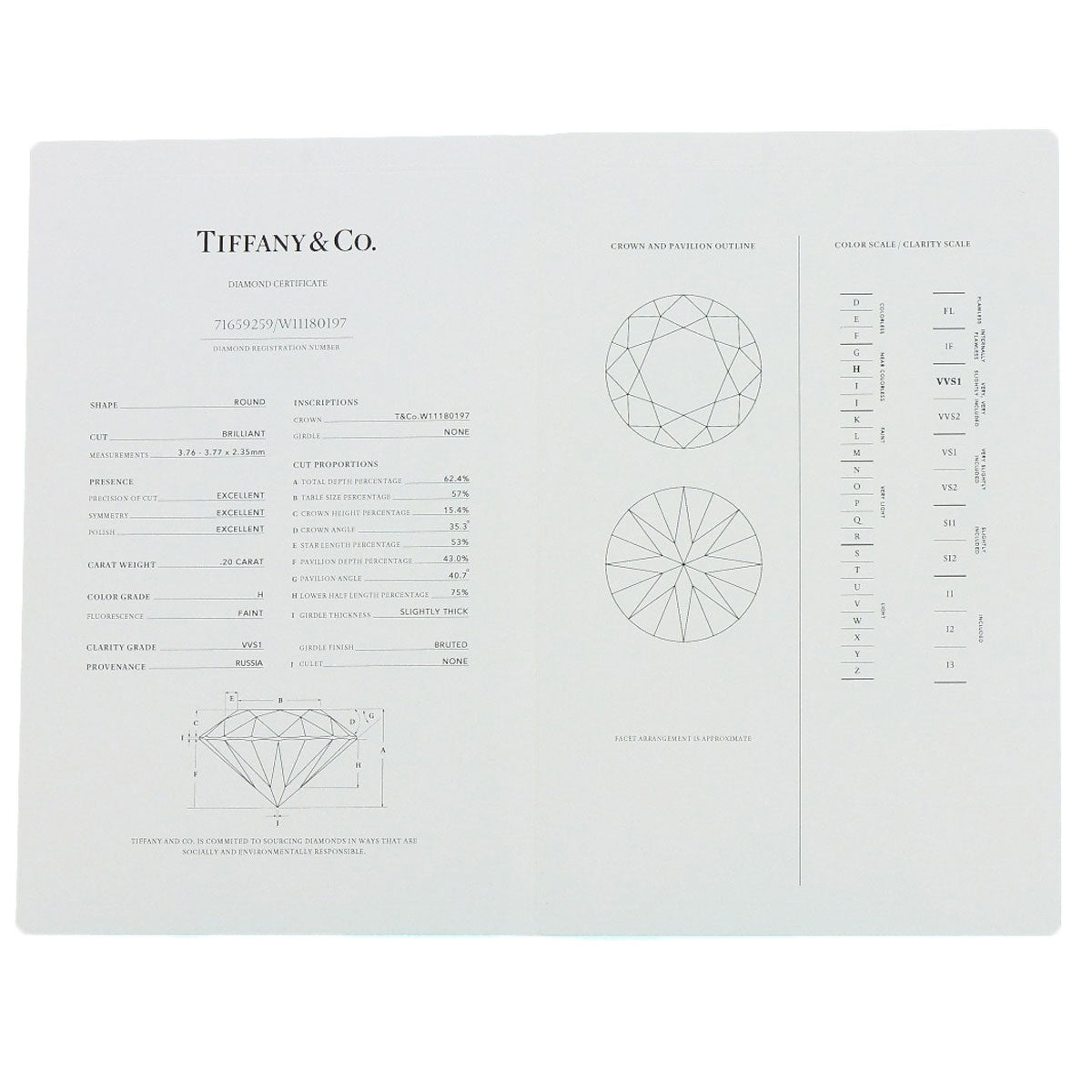 TIFFANY&Co. Necklace Solitaire Diamond Platinum PT950 Ladies