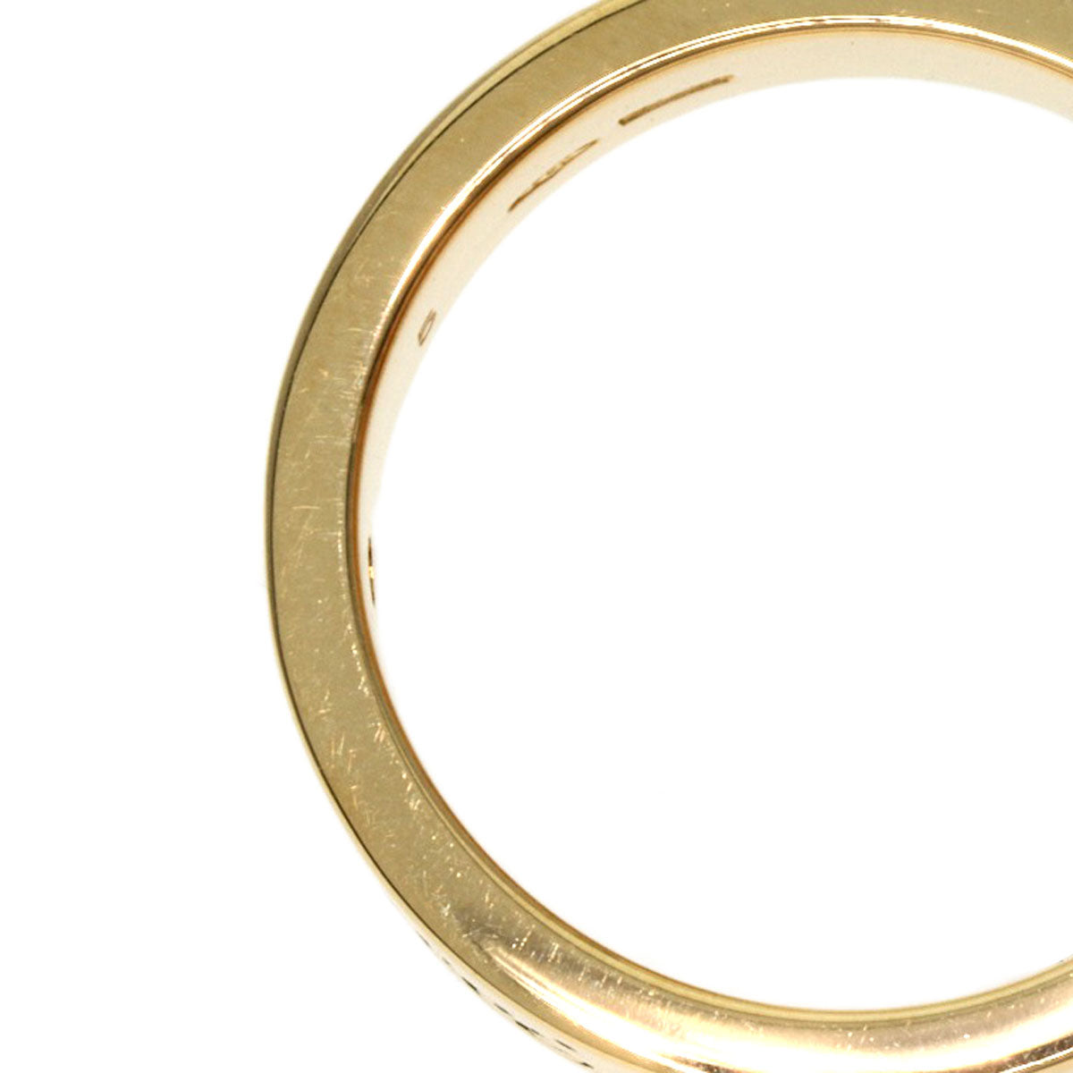 GUCCI Ring Icon print 2P Diamond # 5 K18 Yellow Gold Ladies