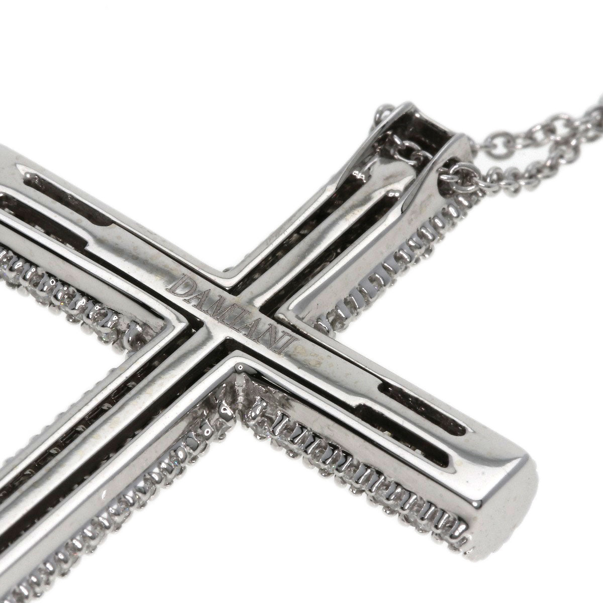 Damiani Necklace Full Pav? Diamond K18 White Gold Ladies