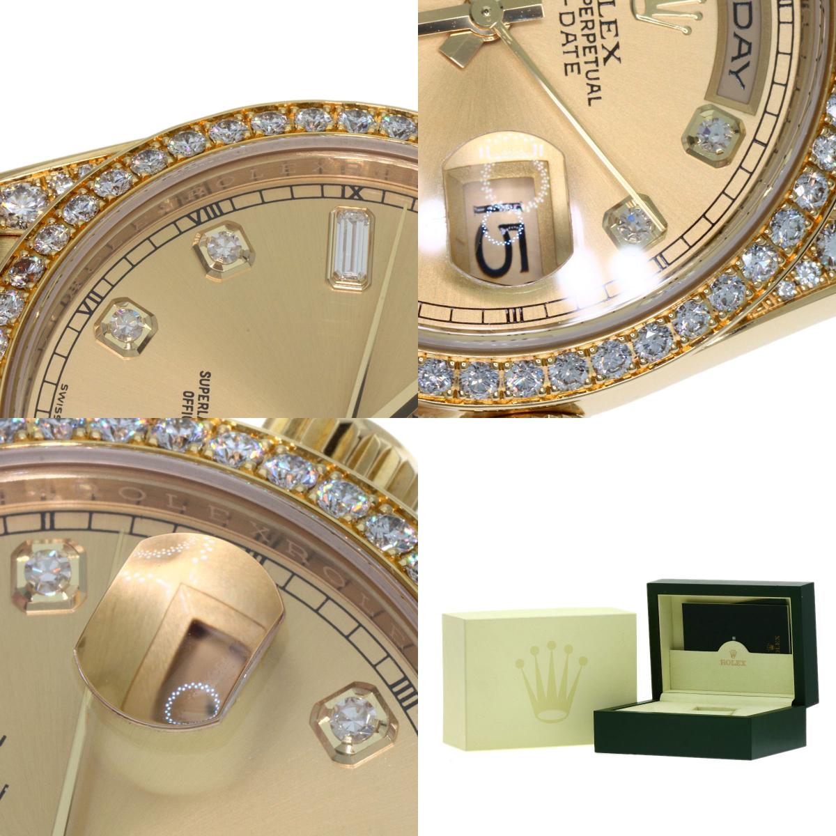 ROLEX Day Date 10P Diamond Watches 118388A K18 Yellow Gold/18K Yellow Gold mens