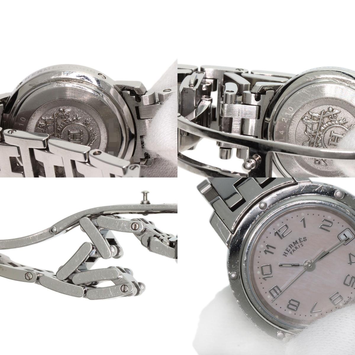 HERMES Clipper Nacle New Buckle Watches CL4.210 Stainless Steel/Stainless Steel Ladies