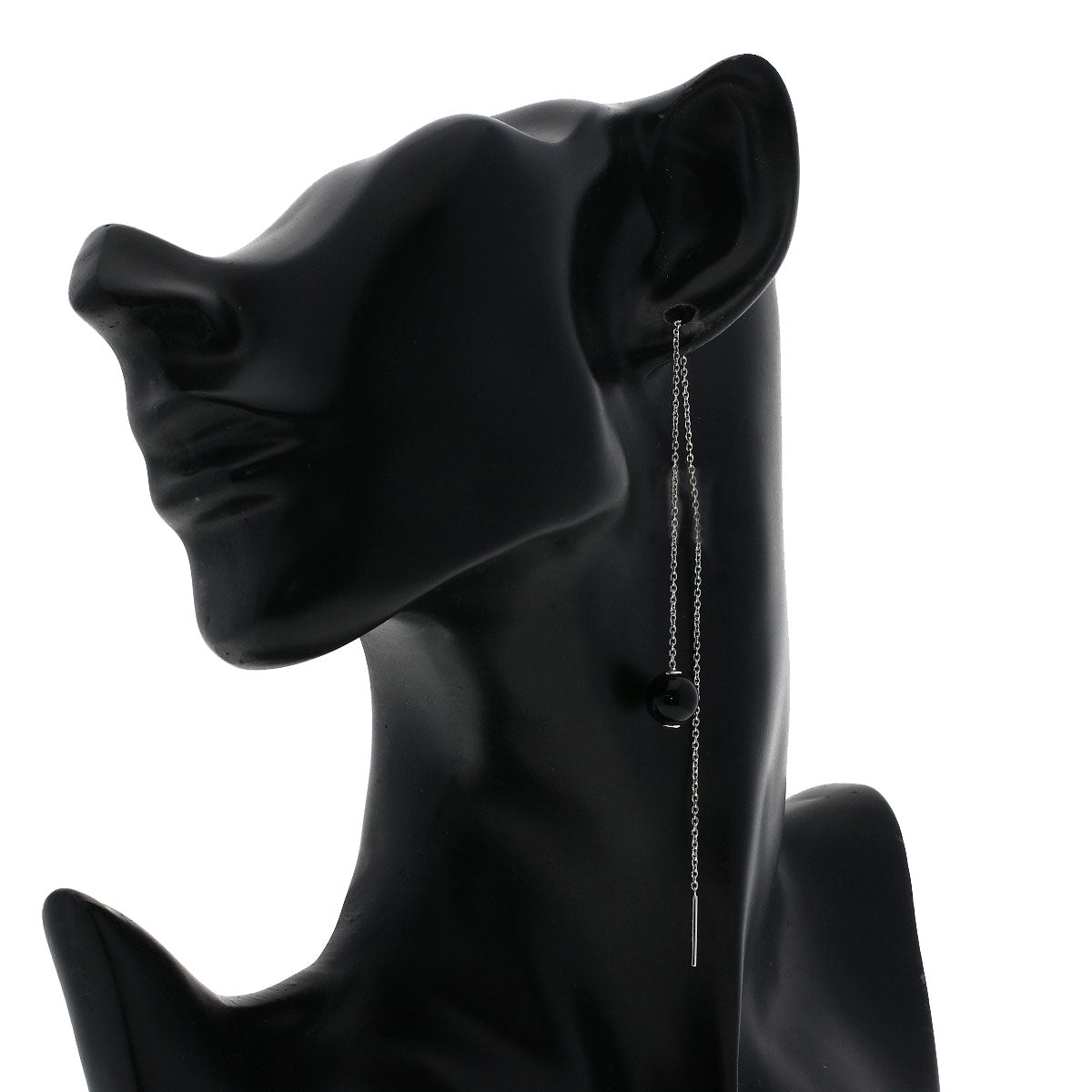 Georg Jensen earring Drop Onyx Silver Ladies
