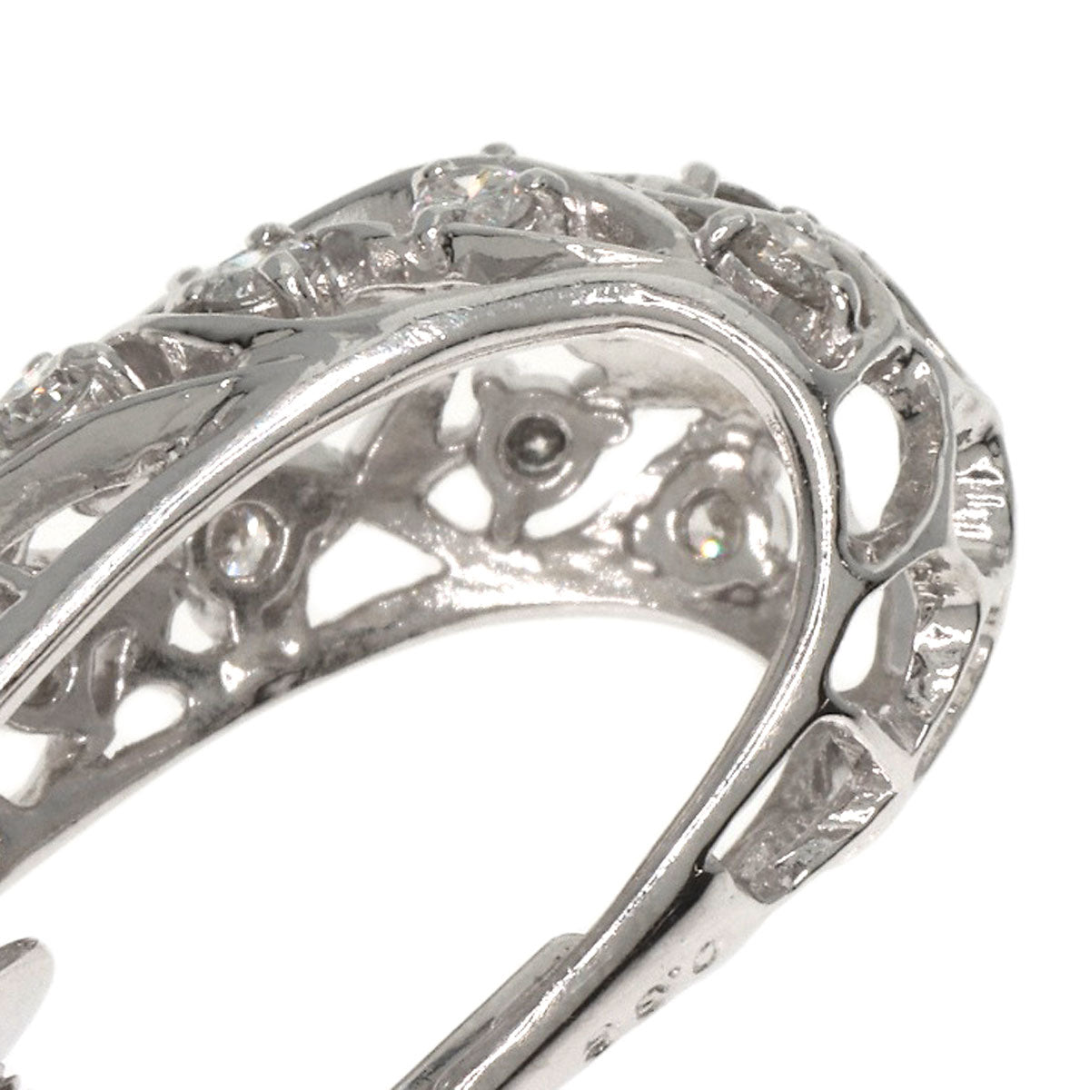 0.35ct Diamond Earring Platinum PT900 6.9g Ladies