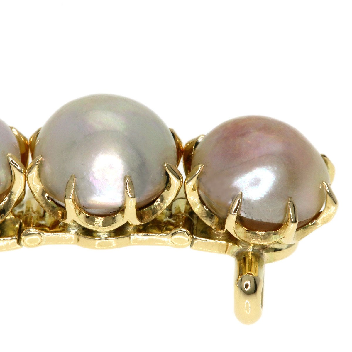 MIKIMOTO Obi closure Mabe Pearl Pearl K14 Yellow Gold Ladies