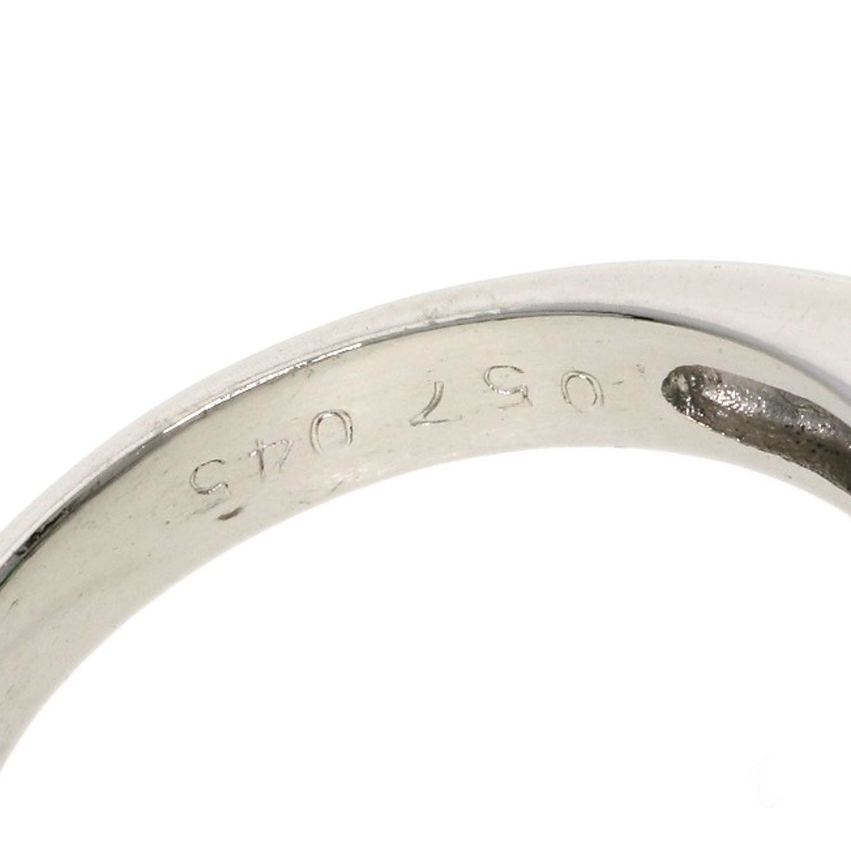 0.57ct Green Garnet Diamond Ring Platinum PT900 4.4g Ladies