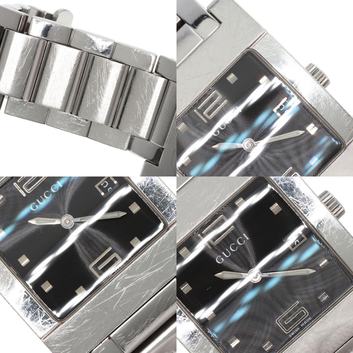 GUCCI Square face Watches 7700M Stainless Steel/Stainless Steel mens