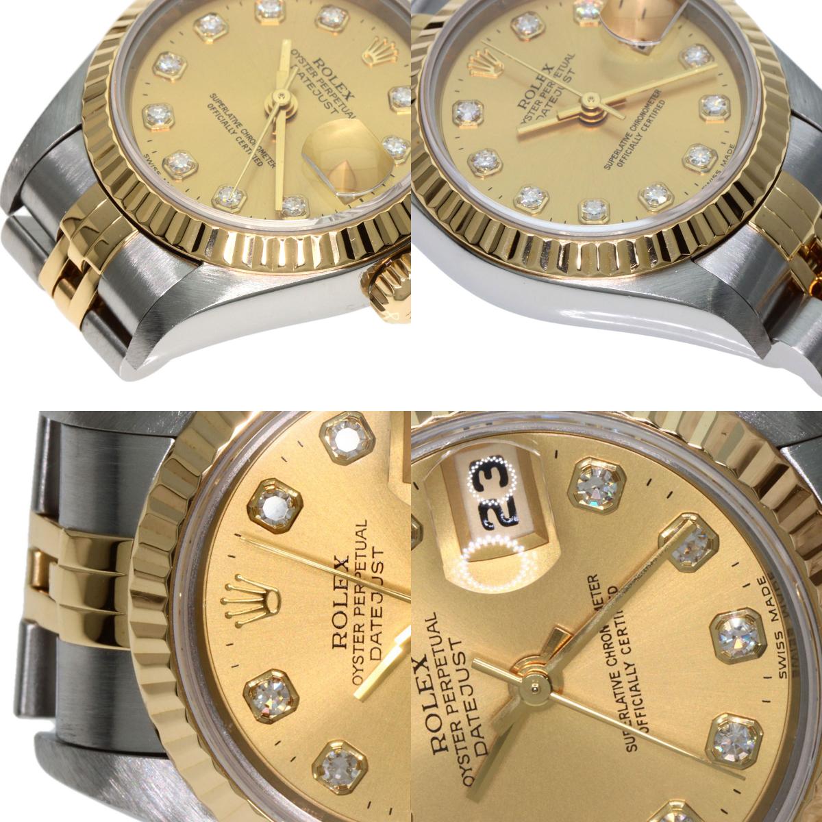 ROLEX DATEJUST 10P Diamond Watches 69173G Stainless Steel/SSxK18YG Ladies