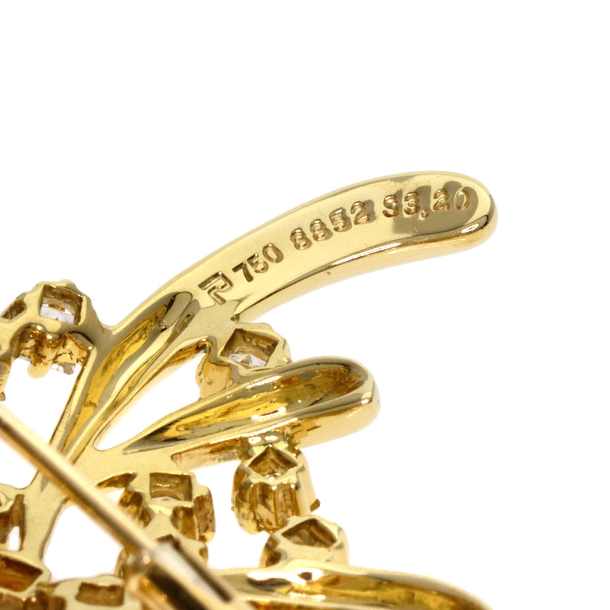 POLA Brooch sapphire K18 Yellow Gold Ladies