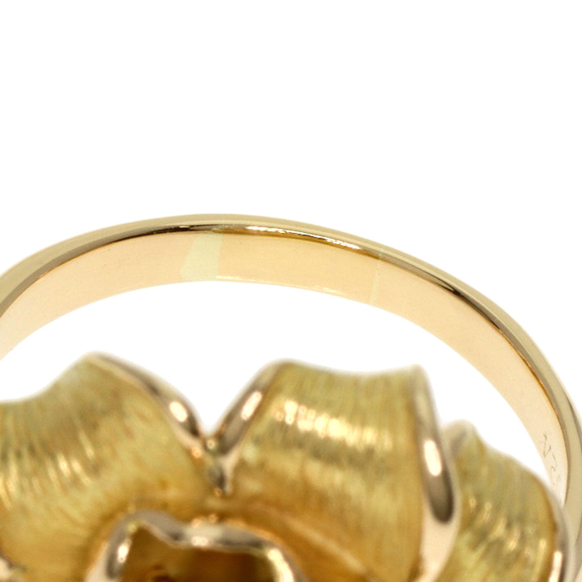 0.24ct Diamond Ring K18 Yellow Gold 7.45g Ladies