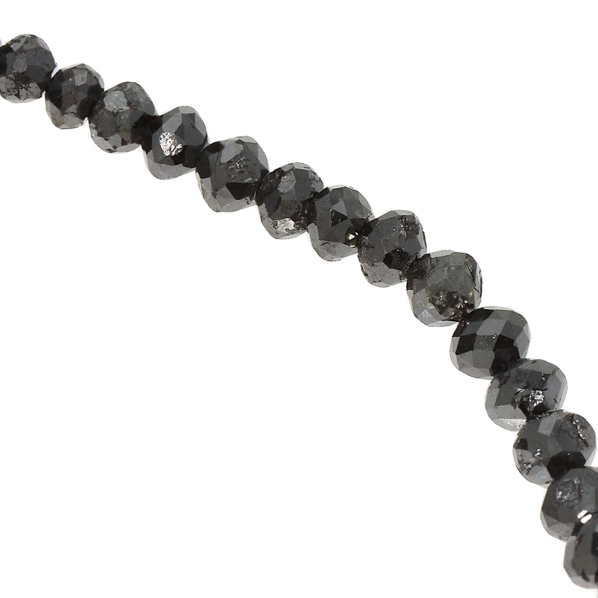 20.07ct Diamond Black Diamond Necklace K18 White Gold 8.6g Ladies