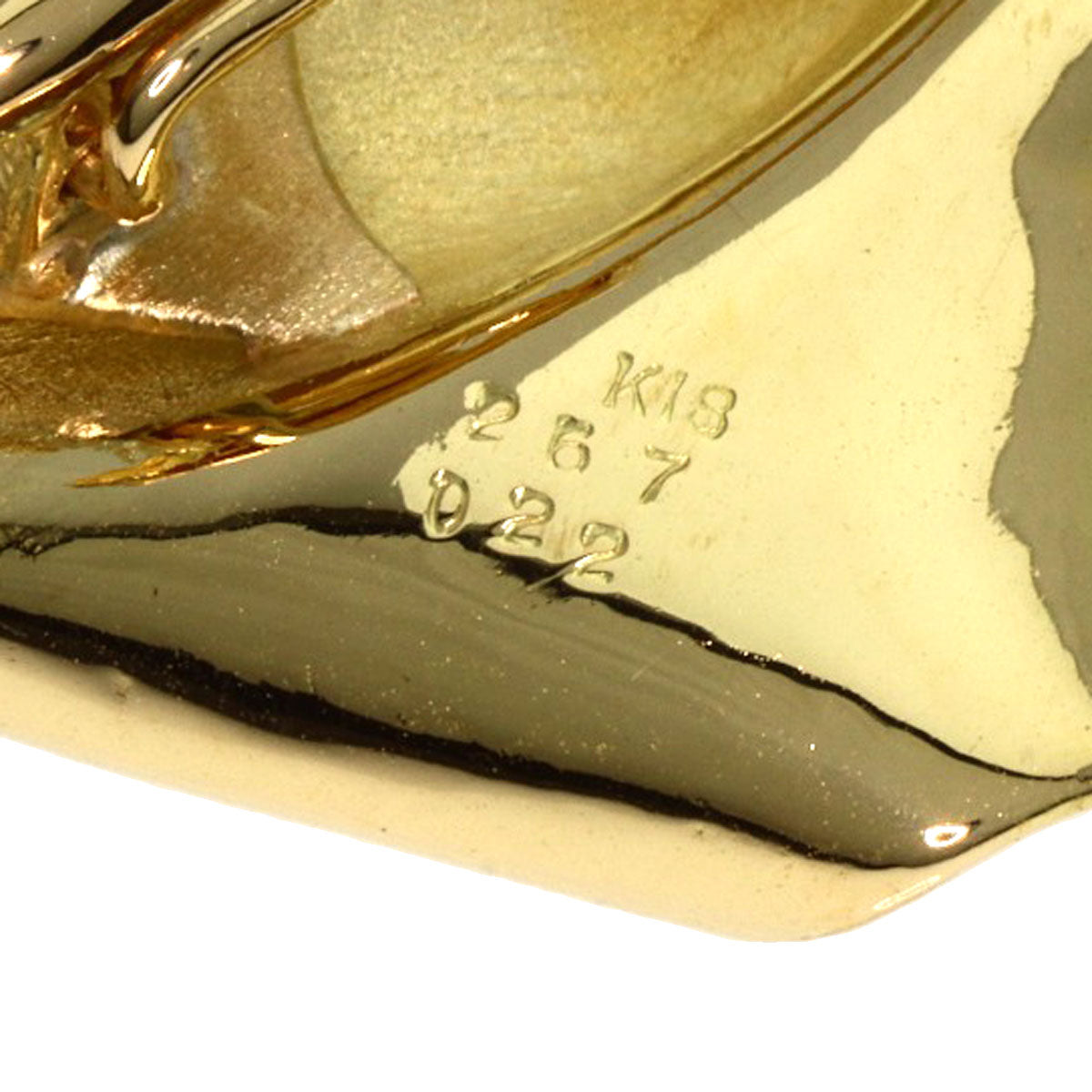 2.67ct Tourmaline Diamond Brooch K18 Yellow Gold 15.99g Ladies