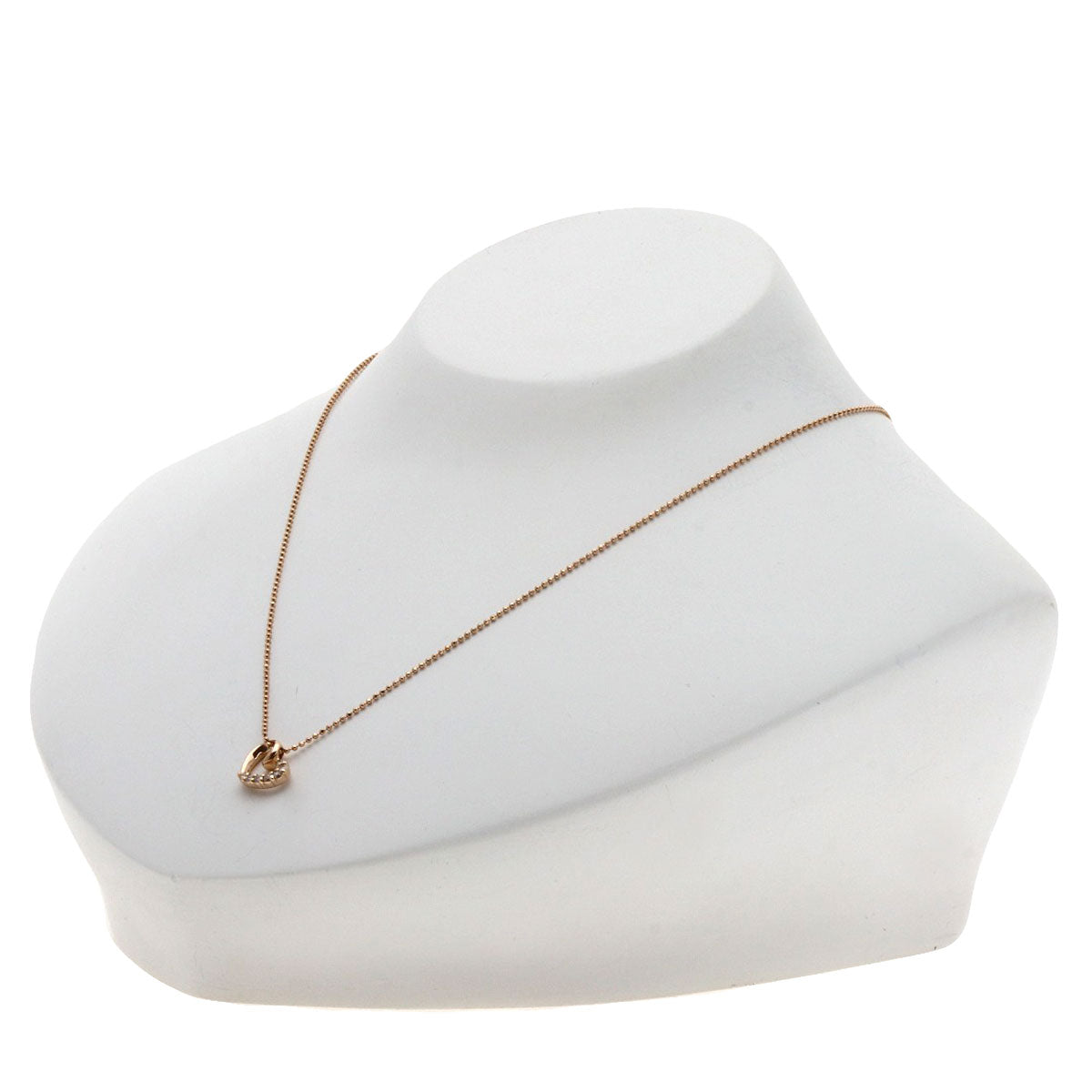4℃ Necklace Heart motif K18 Pink Gold Ladies