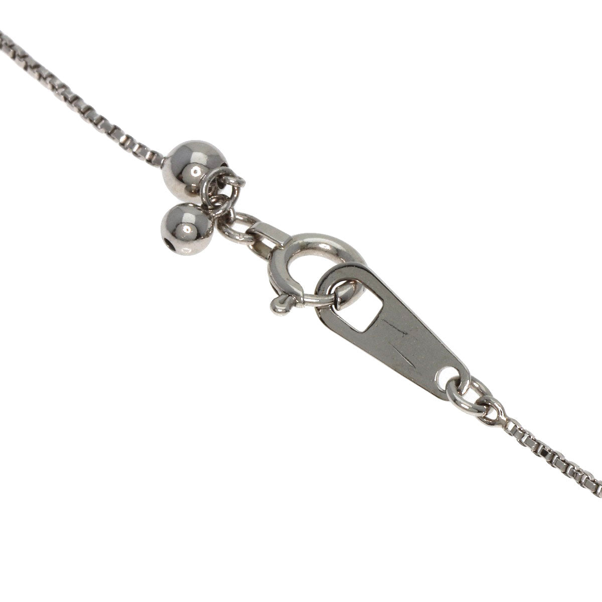 0.2ct Quartz Diamond Necklace Platinum PT850 K18 White Gold 3.4g Ladies