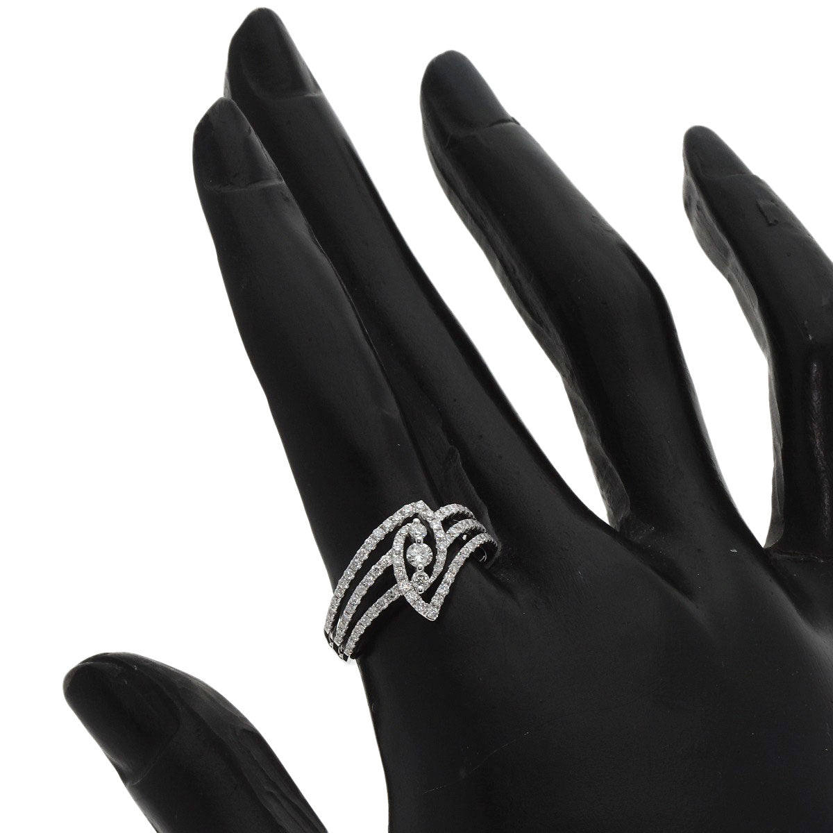 Diamond Ring K18 White Gold 3.6g�@Ladies