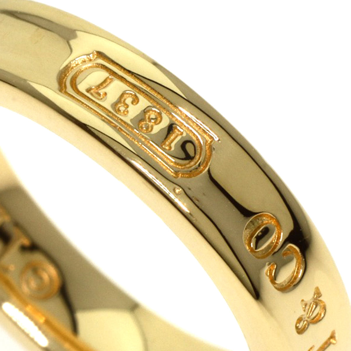 TIFFANY&Co. Ring 1837 Narrow K18 Yellow Gold Ladies